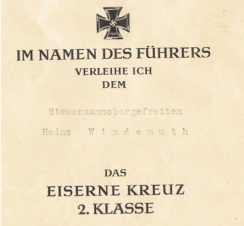 Award docs mine sweeper 2.Räumbootsflottille France Germany - Image 4