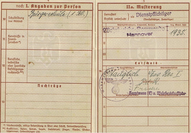 Wehrpass carpenter Hannover died 1937 - Image 4