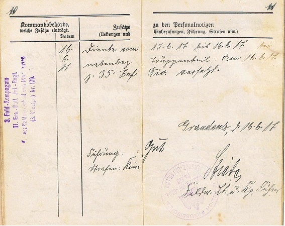 WW1 pass Musketier Infantry France and WW2 ID POW camp guard - Image 4