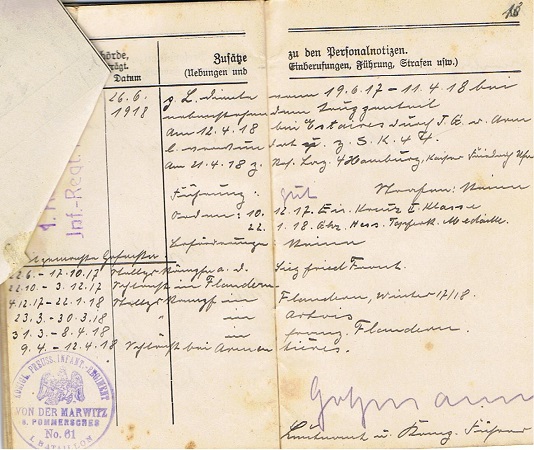 WW1 pass Musketier Infantry France and WW2 ID POW camp guard - Image 6