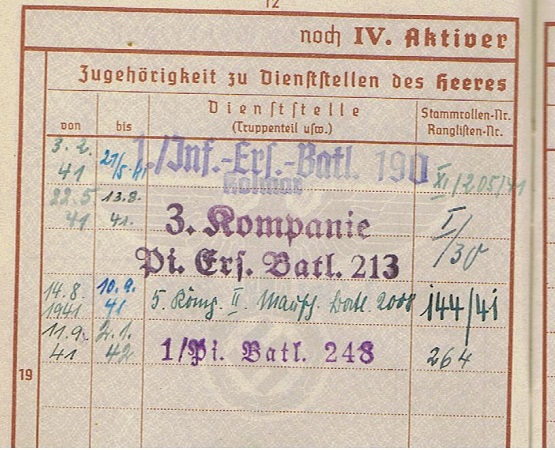 Wehrpass group Pionier 168.Infanterie-Division KIA 1942 Leski - Image 5