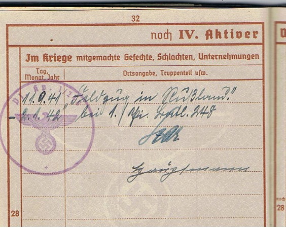 Wehrpass group Pionier 168.Infanterie-Division KIA 1942 Leski - Image 6