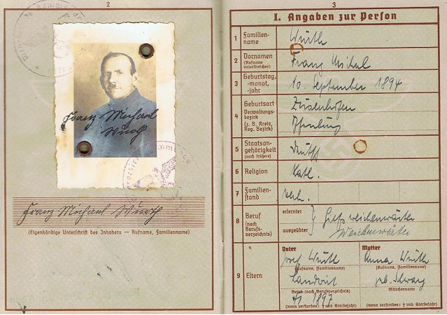 Wehrpass labour pass WW1 artillery and switchman railways - Image 3