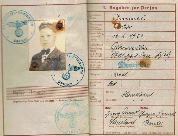 Wehrpass Schütze IR283 96.ID KIA 1941 Northern Russia - Image 3