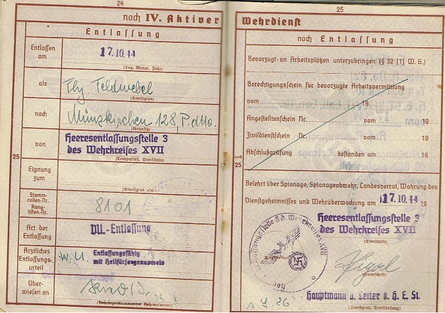 Wehrpass Fahnenjunker IR524 297.ID France Russia EK1 - Image 6