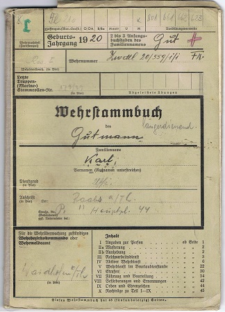 Wehrstammbuch He111 pilot KGzbV20 KGzbV23 TG30 Russia France