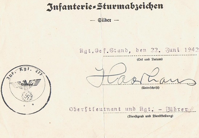 EK2 and ISA Gefreiter IR477 257.ID Southern Russia 1942-1943 - Image 2
