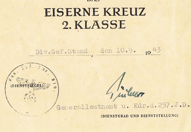 EK2 and ISA Gefreiter IR477 257.ID Southern Russia 1942-1943 - Image 3