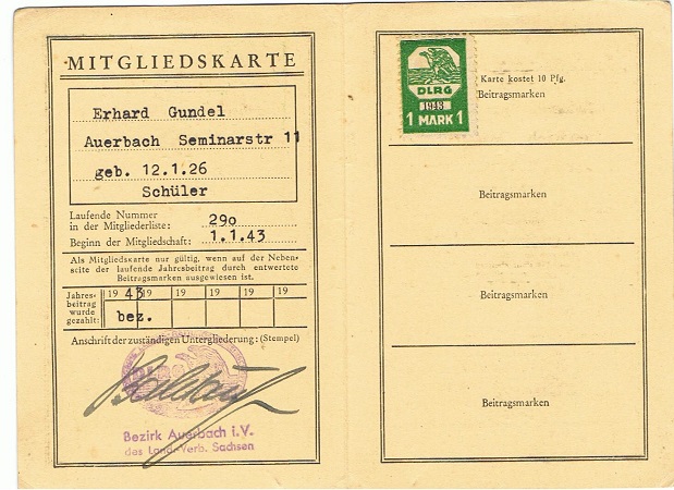 Passes and certificates school boy Auerbach 1941-1944 - Image 6