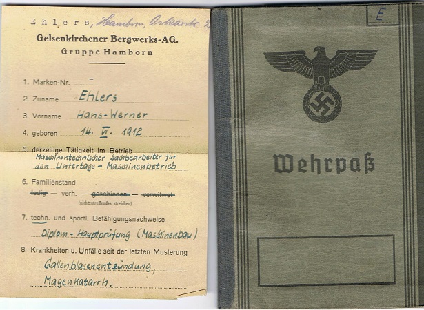 Wehrpass engineer Luftwaffe Flak soldier Duisburg 1943-1944