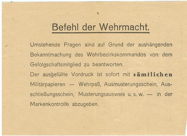 Wehrpass engineer Luftwaffe Flak soldier Duisburg 1943-1944 - Image 2