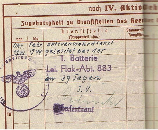 Wehrpass engineer Luftwaffe Flak soldier Duisburg 1943-1944 - Image 6
