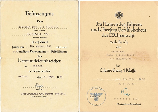 CCC EK1 EK2 VWA Corporal Infantry IR770. 377.ID 340.ID Russia - Image 3