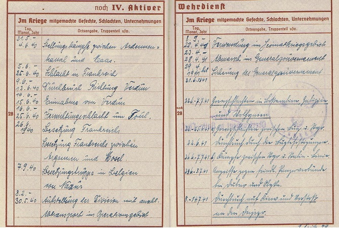Wehrpass group Gefreiter Artillerie 299.ID France KIA Russia - Image 4