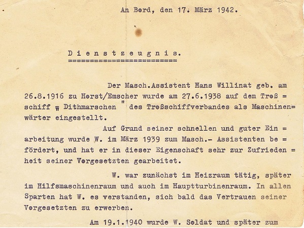 Documents photos engineer Trosschiff Dithmarschen MIA France - Image 5
