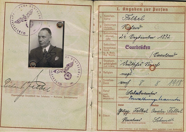 Wehrpass Hauptmann WW1 WW2 POW guarding Metz France - Image 2