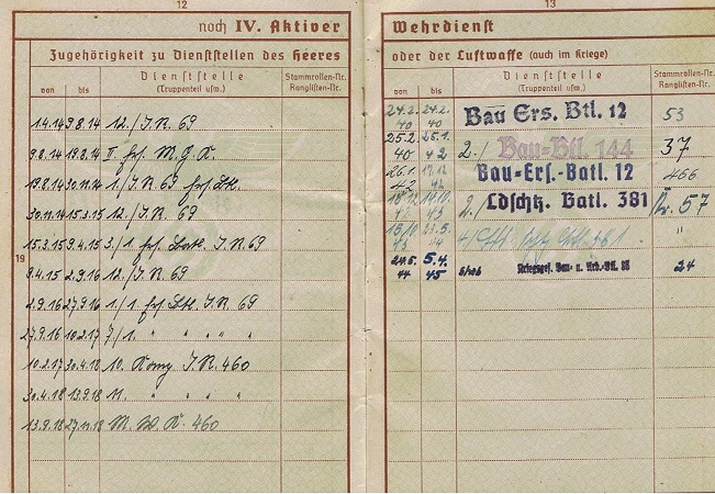 Wehrpass Hauptmann WW1 WW2 POW guarding Metz France - Image 3