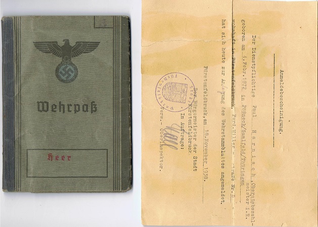 Wehrpass paymaster 1892-1942 WW1 WW2 Oberfeld-Zahlmeister