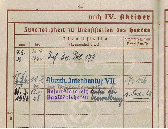 Wehrpass paymaster 1892-1942 WW1 WW2 Oberfeld-Zahlmeister - Image 4