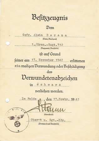 Three awards corporal GR312 206.ID Russia 1942-1943 - Image 5