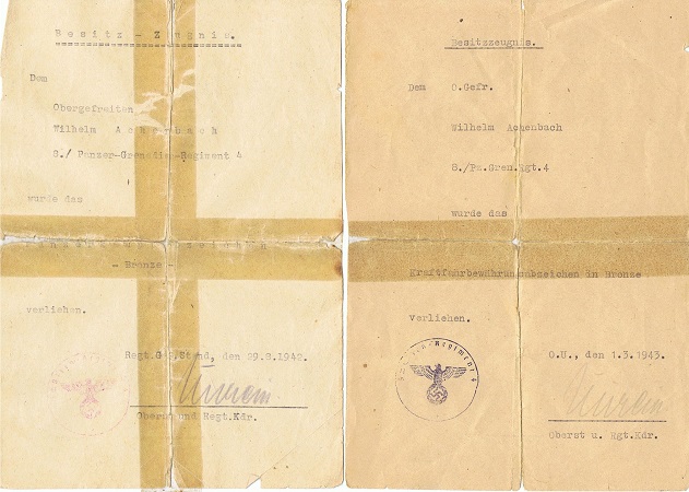 Award documents Panzer-Grenadier 6.Panzer-Division Russia - Image 4