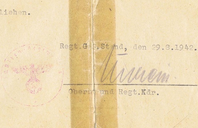 Award documents Panzer-Grenadier 6.Panzer-Division Russia - Image 6