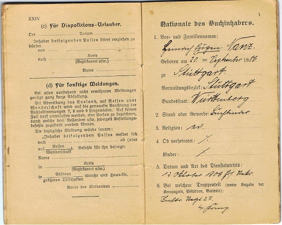 Militärpass Musketier Füssilier Somme Aisne Champagne Luik - Image 2