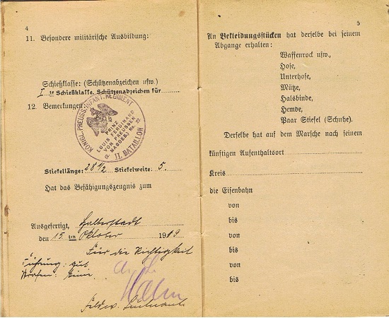 Militärpass Musketier Füssilier Somme Aisne Champagne Luik - Image 3