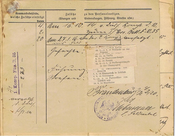 Militärpass Musketier Füssilier Somme Aisne Champagne Luik - Image 5