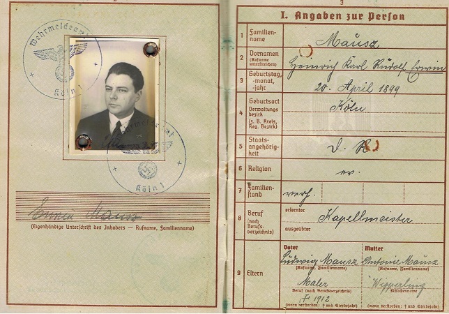 Wehrpass conductor Erwin Mausz ministry Berlin God-gifted list - Image 3
