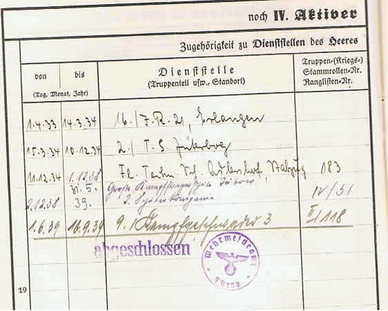Wehrstammbuch Feldwebel Kampf-Geschwader 3 KG3 KIA 1939 - Image 5