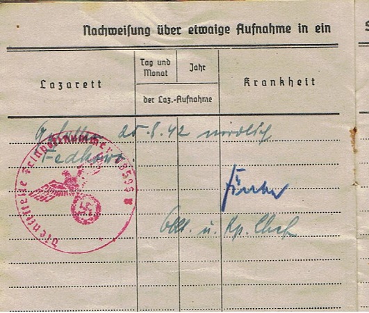 Soldbuch Wehrstammbuch Schütze IR282 98.ID KIA 1942 Russia - Image 7