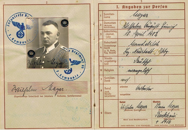 Wehrpass Hauptmann IR469 269.ID KIA 1941 Northern Russia - Image 2