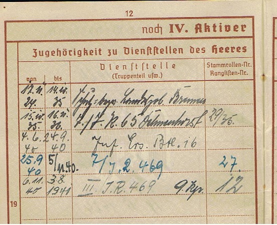 Wehrpass Hauptmann IR469 269.ID KIA 1941 Northern Russia - Image 3