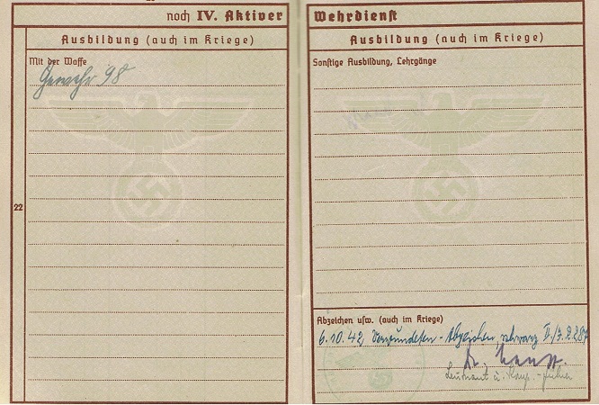 Wehrpass Gefreiter Infanterie 96.ID MIA Northern Russia Ladoga - Image 4
