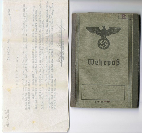 Wehrpass Gefreiter IR202 75.Infanterie-Division KIA 1942 Russia
