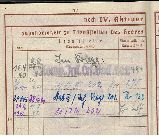 Wehrpass Gefreiter IR202 75.Infanterie-Division KIA 1942 Russia - Image 4