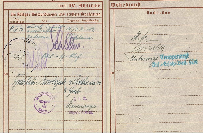 Wehrpass Gefreiter IR202 75.Infanterie-Division KIA 1942 Russia - Image 7