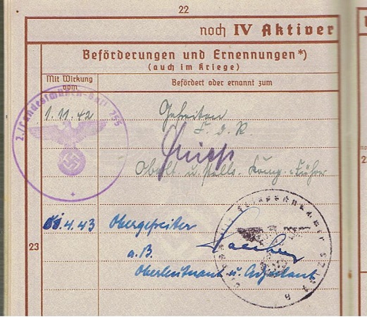 Wehrpass corporal Feldstraf-Gefangenen-Abteilung 14 Russia - Image 6