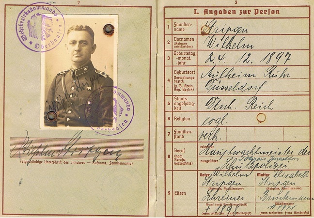 Wehrpass WW1 NCO and police inspector Landespolizei Mülheim - Image 2