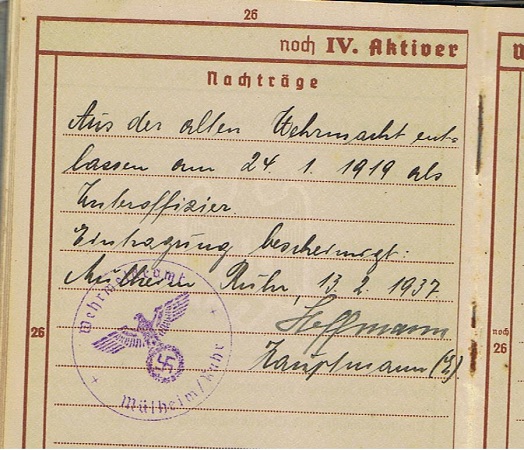 Wehrpass WW1 NCO and police inspector Landespolizei Mülheim - Image 6
