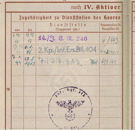 Wehrpass Obergefreiter IR313 337.Infanterie-Division KIA 1943 - Image 3