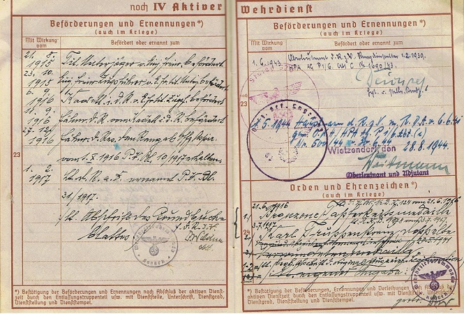Wehrpass Hauptmann WW1 Austria WW2 POW camp Ukrain Germany - Image 5