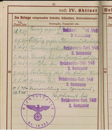 Wehrpass army bridge pioneer and Flak helper Dresden 1944 - Image 7