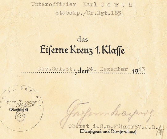 CCC EK1 group 5 awards NCO IR185 87.Infanterie-Division Russia - Image 7
