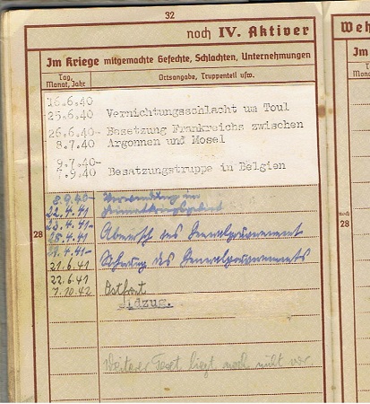 Wehrpass corporal IR529 299.ID KIA 1942 Southern Russia - Image 6