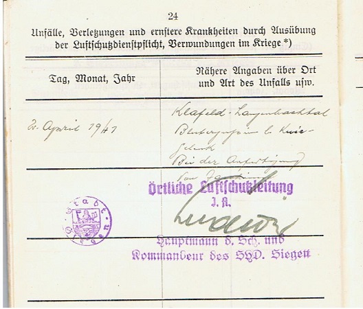 Luftschutz pass and Wehrpass SHD-Mann Giesen 1940-1942 - Image 6