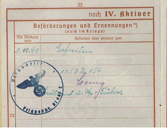 Wehrpass Gefreiter Infantry 290.ID 58.ID KIA 1941 Leningrad - Image 5