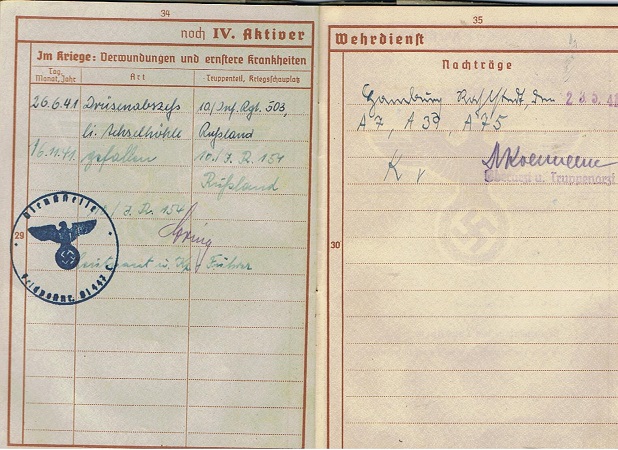 Wehrpass Gefreiter Infantry 290.ID 58.ID KIA 1941 Leningrad - Image 7