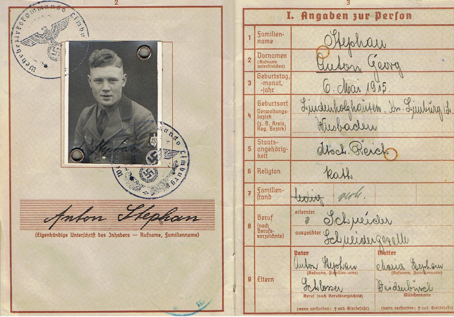 Wehrpass group Feldwebel Infanterie 34.ID 112.ID KIA Russia 1941 - Image 2